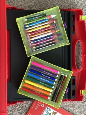 Kids Studio Portable Essential Art Supply with Wood Carrying Case For Young  Buddying Artist, Essential Colorful Art Supplies In Travel Case
