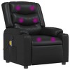 VidaXL Massage Recliner Chair Black Faux Leather - 2 of 4