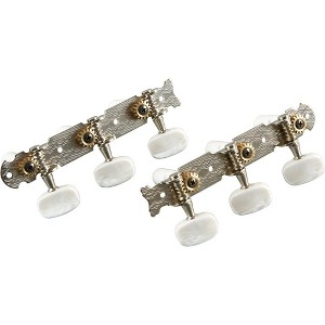 Proline 3+3 Tuning Machine Set, Open Gear Plank Chrome/Pearloid - 1 of 2