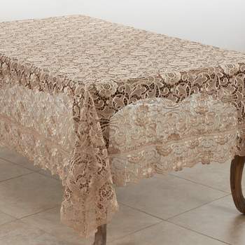 Saro Lifestyle Floral Lace Dining Tablecloth