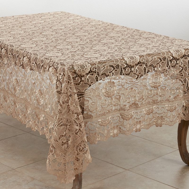 Saro Lifestyle Floral Lace Dining Tablecloth, 1 of 5