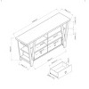 Cesicia Tall Tv Stand Cabinet With Two Drawers On Metal Glides Metal Square Knob Handles And Two Divided Shelf Tiers - 2 of 4