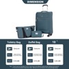 SEVOBAL Luggage Softshell Suitcase Set with Spinner Wheels Alloy Zipper and Travel Bag for Easy Travel, Green, 21.24"*13.74"*8.42" - 2 of 4