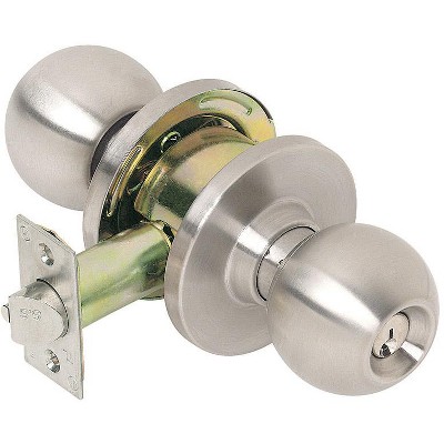 Tell Cortland Satin Chrome Entry Lockset 1-3/4 in.