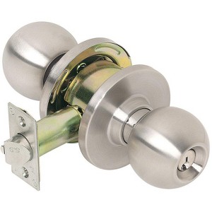 Tell Cortland Satin Chrome Entry Lockset 1-3/4 in. - 1 of 1