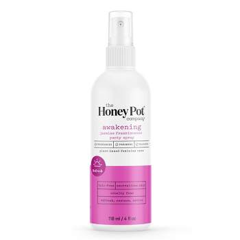The Honey Pot Company, Jasmine Frankincense Refreshing Panty and Body Plant-Derived Deodorant Spray - 4 fl oz