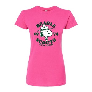 Women's - Peanuts - Beagle Scout 50 Years Juniors Fitted Graphic T-Shirt - 1 of 3