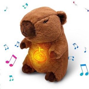 TITQWOP Capybara Breathing Stuffed Animal,Anxiety Relief Sleeping Plush with Realistic Breathing Motion & Soothing Music Lights Portable Plushies - 1 of 4