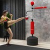 Soozier 4-in-1 Boxing Punching Bag Stand with 2 Speedballs, 360° Relax Bar, & PU-Wrapped Bag & Adjustable Height - 3 of 4