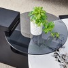 Syemin Modern End Table with Complex Texture Patterns for Living Room and Patio, Black, 24"*24"*17.3" - 2 of 4
