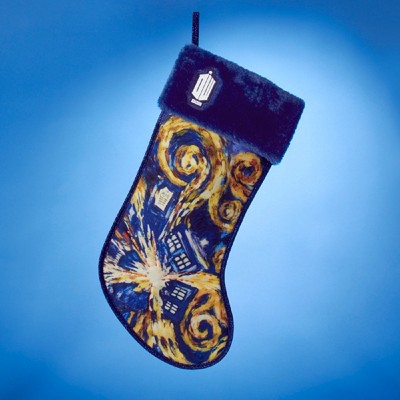 by Kurt Adler 19" DOCTOR WHO Blue TARDIS Christmas Stocking 