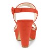 Allegra K Women's Slingback Platform Chunky High Heel Adjustable Buckle Strap Sandals - 3 of 4