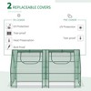 NicBex 6' x 3' x 3' Galvanized Raised Garden Bed with Mini PVC Greenhouse Cover Garden Sheds with Roll-Up Windows for Flowers, Fruits, Green - 2 of 4