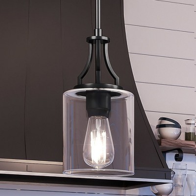 Urban Ambiance Luxury Contemporary Pendant 12.5''H x 6.375''W,  Midnight Black Finish,  Mesa Collection, UHP4373