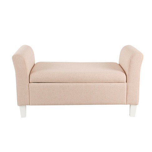 Kids Storage Bench Settee Textured Stain Resistant Fabric