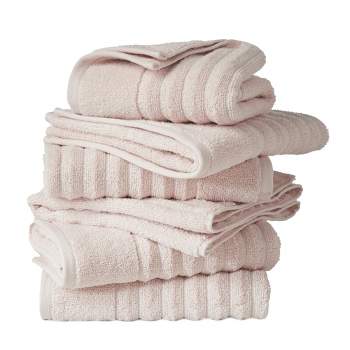 Zero-Twist, 100% Combed Cotton Ribbed Bath Towel Set