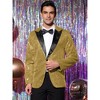 Lars Amadeus Men's Sequin Peak Laple Sparkly Party Show Glitter Sports Coat - 2 of 4