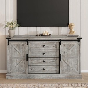 coucheta Sideboard Buffet Cabinet with Storage, Farmhouse Buffet Cabinet with 2 Door & 4 Drawers, 45" Wood Buffet Cabinet for Kitchen, Dinning room - 1 of 4