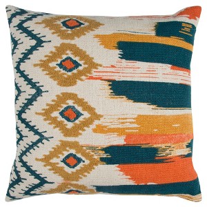 Natural Ikat Design Throw Pillow - Rizzy Home