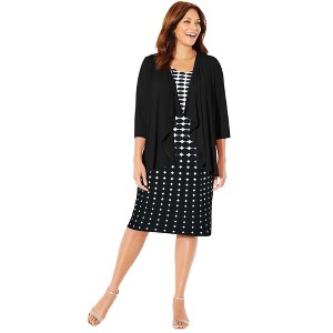 Catherines Women's Plus Size Classic Jacket Dress - 1 of 4