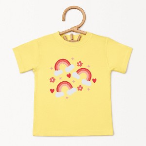 The Juniper Shop Valentine Rainbow Toddler Short Sleeve Tee - 1 of 3