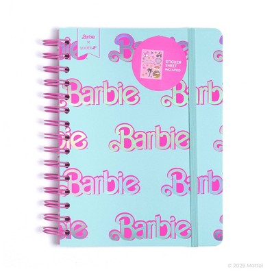 Yoobi Barbie Journal Spiral 6"x8" Barbie Logo Pattern