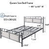 DOMETOUR Queen Bed Frame with Upholstered Headboard & Footboard Heavy Duty Platform Bed Frame Metal - image 3 of 4