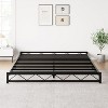 6-Inch Queen Size Metal Bed Frame, Heavy Duty Steel Slat Support, No Box Spring Needed, Easy Assembly, Noise-Free, Sturdy Platform Bed Frame, Black - 3 of 4