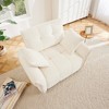 47" Ergonomic Single Seater Sofa with Chenille Upholstery, High-Resilience Cushions & Throw Pillows, Modern Living Room, Office - 3 of 4