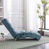 Kumasinova Electric Massage Recliner Chair with 5 Modes, Linen Upholstered Chaise Lounge with Remote Control & Side Pocket, Tufted Accent Chair - 2 of 4