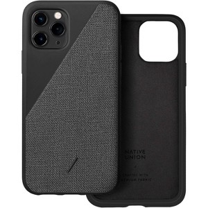 Native Union Clic Canvas Case For Apple iPhone 11 Pro - Slim and Lightweight, Wireless Charge Compatible, Black - 1 of 4