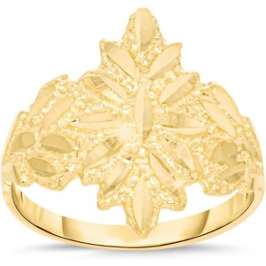 10k Yellow Gold 17.7mm Floral Burst Ring - 1 of 4