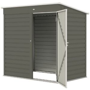 6' x 4' Outdoor Garden Shed, Metal Storage Shed with Lockable Door and Gloves for Backyard Garden Patio - 1 of 4
