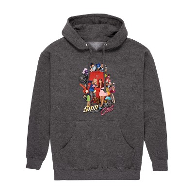 Men's Victorious Door Buster Graphic Fleece Pullover Hoodie - Sam And Cat 2 - Heather Charcoal - Small