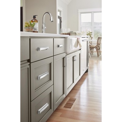 Polished Chrome Traditional Cup Pull with Mounting Hardware