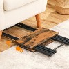 Wooden portable sofa side table, space saving, easy to install and fold, countryside Brown and Black - 4 of 4