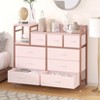 39" Fabric Drawer Dresser, Modern Dresser with Charging Station, Chest of Drawers with 9 Drawers and Shelf, Tv Stand Dresser - 4 of 4