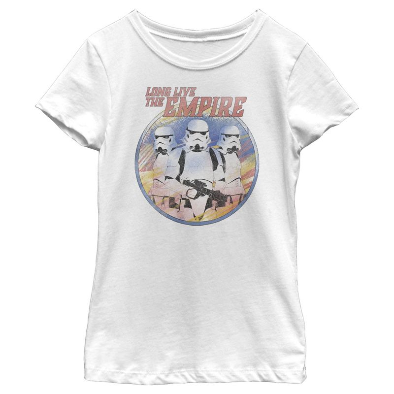 Girl's Star Wars The Mandalorian Stormtroopers Long Live The Empire T-Shirt, 1 of 6