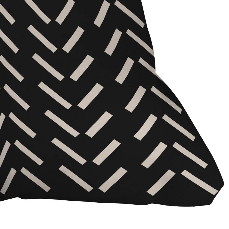 Nick Quintero Herringbone Square Throw Pillow Black/White - Deny Designs, 4 of 6