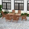 WestinTrends 7 Piece Outdoor Patio Dining Table and Adirondack Armchair Set - 2 of 3