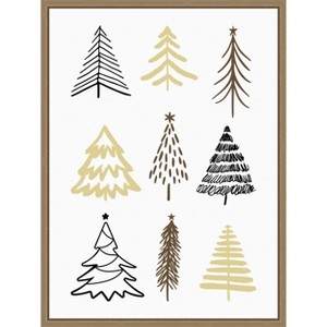 Amanti Art Christmas Trees 2 by Kristina N. Canvas Wall Art Print Framed 18-in. W x 24-in. H. - 1 of 4
