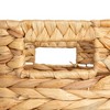 Natural Water Hyacinth and Paper Basket with Stripes, Natural and Black - 3 of 4