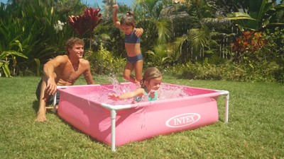 Intex Blue 4-Foot Vinyl Frame Kiddie Pool with Pump