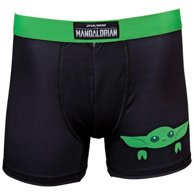 Mens Star Wars The Mandalorian Grogu Peaking Boxer Briefs