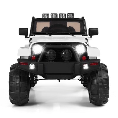 Infans 12V Kids Ride On Truck Car w/  Remote Control MP3 Music LED Lights White