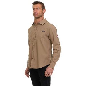 Canada Weather Gear Men’s Long Sleeve Ripstop Shirt – Roll-Up Sleeves, Dual Chest Pockets, Outdoor Lightweight Button-Down - 1 of 4