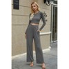 I am a Fashion Junky Two Pieces Crew Neck Solid Pockets Fit Set - 3 of 4