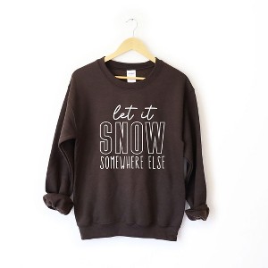 Simply Sage Market Women's Graphic Sweatshirt Let It Snow Somewhere Block - 1 of 2