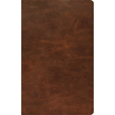 ESV Thinline Bible, Red Letter (Full Grain Leather, Deep Brown) - (Leather Bound)
