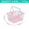 Unique Bargains Plastic Grocery Shopping Toy Organizing Mini Decorative Baskets 6.3" x 3.5" x 5.1" 4 Pcs - 2 of 4
